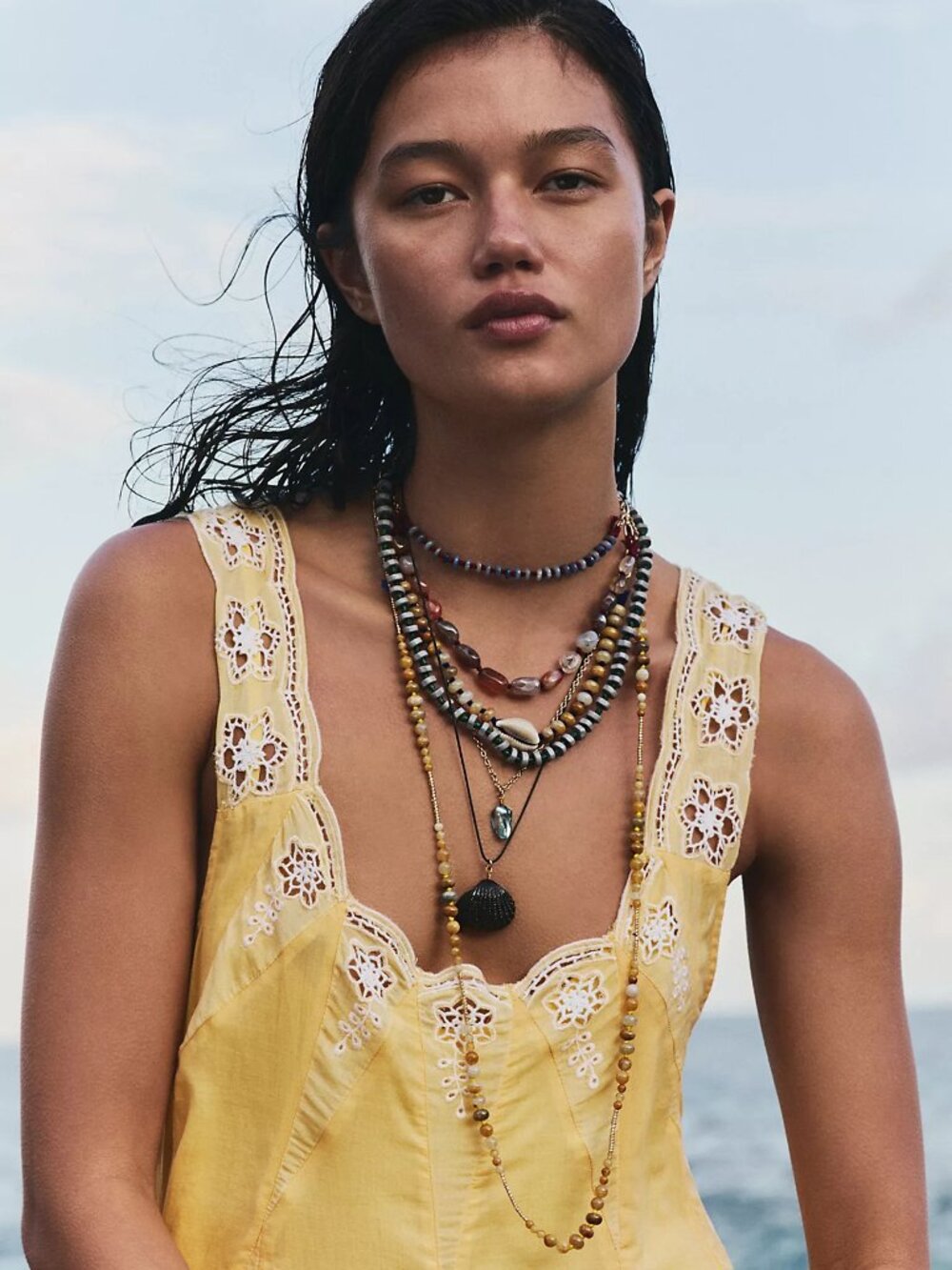 Hettie Semiprecious Strand Necklace